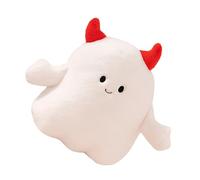 Zunetsutock Cojín de fantasma de Halloween - Decoración de felpa suave | Cojín estético Ghost con Courgette o cuernos para Habitación Salón Apartamento Desk Sofá Interior Festival Otoño