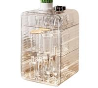 Zunetsutock de almacenamiento de maquillaje transparente | organizadora de acrílico transparente resistente diseño transparente que ahorra espacio, solución de almacenamiento impermeable