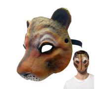 Zunetsutock de leopardo, protector facial de personaje de animal, accesorio de disfraz para mujeres, hombres, adultos, vacaciones, fiestas, escenario, teatro, sesión de fotos, manualidades