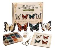 Zunetsutock de perlas de animales | con instrucciones 4 piezas 3D divertidas - Juego de arte de perlas hecho a mano - para decoración en mesita de noche, estantería, vitrina, para entusiastas