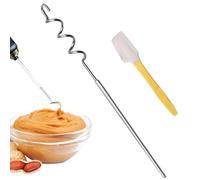 Zunetsutock Facile Mélangeur De Beurre De Noix - Agitateur De Confiture Manuel, Agitateur Beurre De Noix De Forage Avec Spatule Una Olla En Silicona | Agitateur Portatif De Beurre De Noix