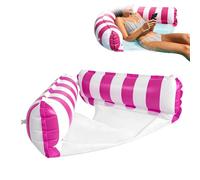 Zunetsutock Flotadores Hinchables para Piscina - Hamaca Hinchable Portátil A Rayas 2 En 1 | Silla Cama Flotante para Viajes - para Agua Lago Playa Estanque Río Interior y Exterior Al Aire Libre