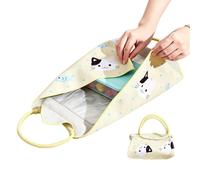 Zunetsutock Foldable Lunch Bag - Foldable Self Adhesive Portable Reusable | Camping Cooler Lunch Box for Cosmetics Camera Outdoor Camping Beach Work School Travel