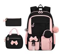 Zunetsutock Girls School Backpack - Cute Bowknot Lightweight Bookbag,