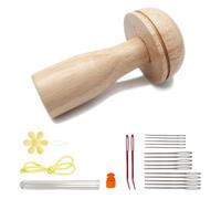 Zunetsutock - Herramienta para coser de de madera con agujas, juego de accesorios para coser | Herramienta de bordado para calcetines, ropa, adultos