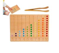 Zunetsutock Juegos para Aprender a Contar,Aprendizaje Educativo de Madera para Preescolar,Cuentas con Pinzas Juguetes Educativos De Matemáticas - para Navidad Cumpleaños Niños Niñas Bebés Hogar