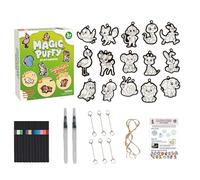 Zunetsutock Kit de pintura con textura de espuma: materiales innovadores para artes decorativas tridimensionales, solución adecuada para experiencias imaginativas en aulas, estudios, casas, talleres