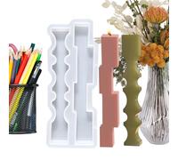 Zunetsutock moldes de silicona para la creación de velas, molde de columna de ondas largas, fácil desmoldeo para jabón, para velas perfumadas, jabón artesanal, decoración del hogar, moldeo de resina