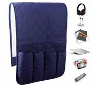 Zunetsutock Organizador de sofá - Almacenamiento de reposabrazos con 5 bolsillos y diseño colgante, seda de algodón acolchada, útil para mantener los mandos a distancia en orden, perfecto para salón