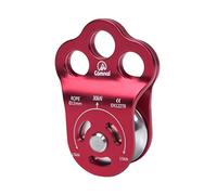 Zunetsutock Outdoor Rescue - Dispositivo de polea de aluminio de 30 KN, bloque de escalada de rodamientos, configuración de equipo de montañismo de 3 agujeros de alta resistencia, transferencia de