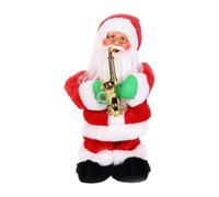 Zunetsutock Papá Noel eléctrico - Muñeca animada musical con sonidos festivos | Decoración decorativa para el hogar, oficina, fiestas, vacaciones, mujeres, hombres, niños, feliz Navidad