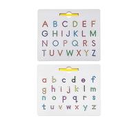 Zunetsutock Pizarra magnética de doble cara - Mesa de dibujo con alfabeto educativo | Magnet Bead Tablet 2 en 1 para rastreo, aprendizaje de letras, escritura, dibujo infantil, juegos educativos A