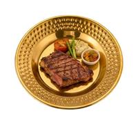 Zunetsutock Platos de metal para comer, bandeja de comedor con espejo, platos de metal para camping, familia, amigos, estudiantes, hombres, mujeres, hogar, interior, cocina, evento