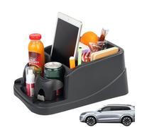 Zunetsutock Porte-gobelet de banquette ère pour voiture, compartiment de rangement central avec boîte de console, plateau large et fonctionnel | Organisateur d'accoudoir pour accessoires