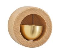 Zunetsutock Timbre magnético de madera para exteriores, decoración de timbre de puerta rústica, timbre vintage para entrada a casa, fácil de instalar, alerta de puerta de sonido agradable, campana