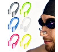 Zunetsutock Waterproof Nose Clips, 6 Piece Silicone Swimming Set | Anti Choke Non Slip Nose Plugs, Comfortable Fit | Kids Adults Beginners Swimming Diving Surfing Pool Lessons Underwater