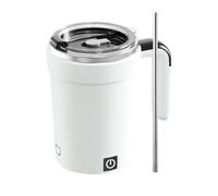 Zunishaone Auto Stir Mug - 12x7.8x13.2 Cm ABS Silicone Stainless Build Smart Blend Vessel, Touch Motion Beverage Tool | Campus Office Desk Commute Study Lifestyle Convenience