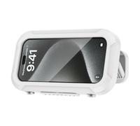 Zunishaone Bathroom Mobile Cradle - 19.8x11x3.7cm ABS Transparent Protective Case, Rotatable Display Stand | Secure Screen Friendly Organizer Designed for Apartment Hotel Mirror Entertainment