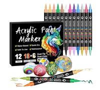 Zunishaone Bolígrafos de pintura para colorear, juego de bolígrafos de pintura creativos, juego de rotuladores multifuncionales para amantes del arte, estudiantes o diarios escritos a mano