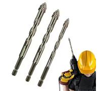 Zunishaone Brocas de taladro de acero de alta resistencia, brocas excéntricas dentadas - Brocas excéntricas de metal dentado a filo para vidrio, cerámica - Brocas