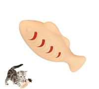 Zunishaone Cat Toys Fish - 11,86x5,7x4,72cm Silicona, Juguete con Hierba Gatera Resistente a Masticar, Verde Beige Juegos de Gatos y de Interior, enriquecimiento Interactivo, suminis