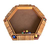 Zunishaone Cerri il viaggio in scatola | vassoio in legno rotolante con, box obturatore per 6 giocatori, gioco divertente e strategico, per casa, caffè, campeggio e intrattenimento di gruppo