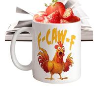 Zunishaone Chicken Cup - Ceramic Mug, Rooster Cartoon Print, Milk Drinking Three Hundred Fifty | Perfectly Great For Decorative Coffee Mugs
