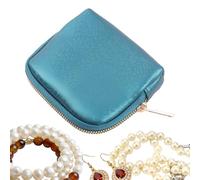 Zunishaone Compact Ornament Pouch - 13x11x3.3cm PU Leather Small Carry Box, Lightweight Closure Design | Practical Valuables Container Supporting Daily Transport for Women Rings Bracelets Trips