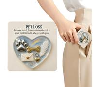 Zunishaone Companion Grief Token - Pocket Pet Memory Gift, Handheld Animal Comfort Card | Sympathy Feature, Message for Parents Friends Family Lovers Shelters Holidays Birthdays Home