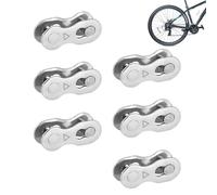 Zunishaone Conector de eslabón perdido - Junta de cadena de acero, pin | Juego de 6 eslabones resistentes, compatible con cadenas de 6 a 12 velocidades, pieza de repuesto de ciclismo para accesorios