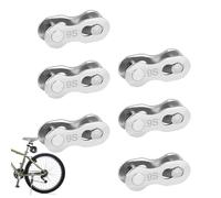 Zunishaone Conector de eslabón perdido - Junta de cadena de acero, pin | Juego de 6 eslabones resistentes, compatible con cadenas de 6 a 12 velocidades, pieza de repuesto de ciclismo para accesorios