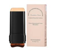 Zunishaone Corrector en barra, maquillaje en barra | Base en barra mate de cobertura total natural con brocha - Barras de contorno Hydrating Makeup Revolution para Acción de Gracias, Navidad, citas,