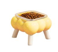 Zunishaone Cuenco Elevado para Gatos | Alto para Mascotas | Antibarilla Negra con Patas Altas para Agua Y Comida Diaria En Apartamento Exterior Interior Viaje