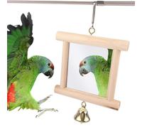 Zunishaone Espejo de juguete - Decoración colgante de interior, juguete de espejo para periquitos, canarios inseparables, así como pequeños medianos y grandes