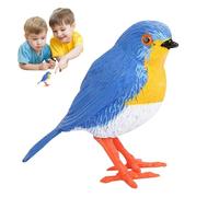Zunishaone Figuras de pájaros en miniatura, escultura de escritorio de pájaro, figuras realistas de pájaros, simulación de petirrojos, modelo educativo de pájaro colorido para el hogar, tienda, hotel