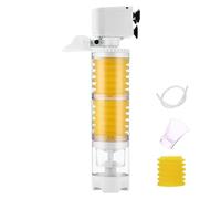 Zunishaone Filtro Interno la pecera: Filtro vacío de Esponja Tranquila, Refuerzo oxígeno | Purificador Agua del Acuario con Herramienta sifón, Flujo Ajustable, Elimina los desechos para Mascotas a