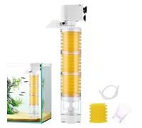 Zunishaone Filtro Interno la pecera: Filtro vacío de Esponja Tranquila, Refuerzo oxígeno | Purificador Agua del Acuario con Herramienta sifón, Flujo Ajustable, Elimina los desechos para Mascotas a