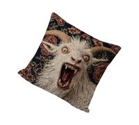 Zunishaone Funny Screaming Goat Pillowcase - 45x45 Cm Soft Durable Decorative Cushion Cover, Accent for Couch Sofa Bed Chair Dorm Apartment Home Office Farmhouse Cafe Restaurant Living Spaces