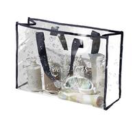 Zunishaone Grand sac de sport transparent - Sac fourre-tout en PVC | Sac de sport résistant, sac de plage imperméable, sac de transport pratique, sac à linge léger, idéal pour voyage, gym, shopping