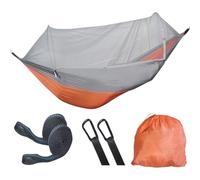 Zunishaone Hamaca para Acampar: Nailon 210T de 260 x 140 cm, Hamaca portátil, Refugio de Red Senderismo al Aire Libre, Picnic, Playa, relajación Familiar.