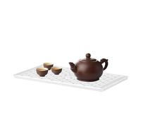 Zunishaone Juego de té, caja de almacenamiento, caja de servicio de té, organizador de utensilios de té con tapa, caja de cosméticos, organizador de frigorífico, utilizado para guardar