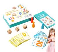 Zunishaone Juegos de matemáticas para niños de 5 a 7, tarjetas flash de y sustracción | Multifuncional matemáticas dados adiciones flash, materiales de enseñanza de matemáticas para educación en