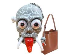 Zunishaone Juguete de Esqueleto de Cuerda: ABS de 4,3x5,3x6,5 cm, Calavera Andante mecánica, Modelo de Broma para aliviar el estrés | Perfectamente Ideal para de cumpleaños.