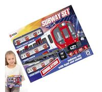 Zunishaone Juguete de vía de Tren para niños pequeños - Juego de Luces Musicales eléctricas de PVC de 40x30,5x7 cm niños de 4 a 10 años, Juego Educativo, construcción de Pistas Creativas, entrete