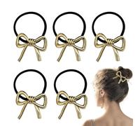 Zunishaone Lindas gomas para el cabello, 5 unidades, elásticas, pequeñas gomas para el pelo, para viajes, compras, actividades informales, bodas, escuela, fiestas, niñas y mujeres