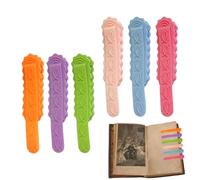 Zunishaone Marcadores divertidos, marcapáginas automáticos - Cat Paw Smart Book Marks,6x clips de soporte de página de silicona para amantes de los libros, marcapáginas de decoración lindos que