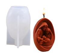 Zunishaone Molde de belén, molde de escultura 3D con forma de familia de Jesús, fácil liberación, resistente al calor, para aromaterapia, , fondant, chocolate, resina, manualidades, proyectos de