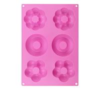 Zunishaone Molde De Donut De Silicona - Pan De Buñuelo Resistente Al Calor, Bandeja De Cocinar Sin | Cake Maker, Forma De Bagel Reutilizable Para Hornear Chocolate Muffins Pastis