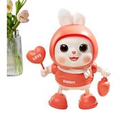 Zunishaone Musical Rabbit Toy - 20x17cm ABS Lighted Electric Moving Figure, Early Crawling Practice Aid | Engaging Sensory Entertainment Designed For Playrooms Living Rooms Festive Gifting