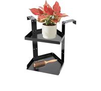 Zunishaone Organizador ajustable de metal, soporte para rack de almacenamiento portátil, pantalla multifunción duradera, espacio eficiente para libros, plantas de cocina, escritorio de hogar, oficina
